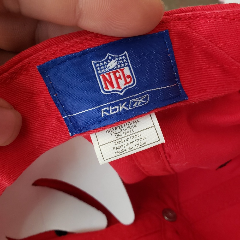 NEW Kansas City Chiefs Hat Cap Adult Strap Back Red NFL Football Reebok Mens - Picture 6 of 7